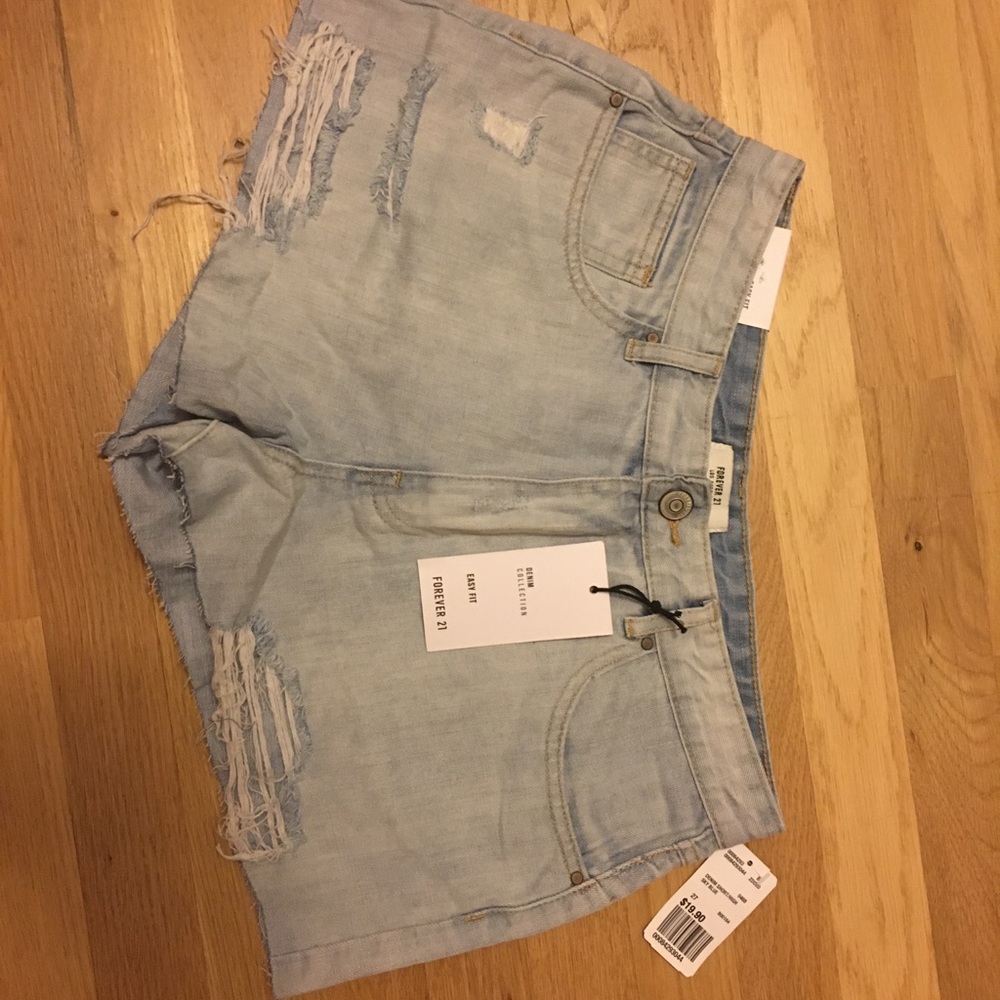 Cute distressed jean shorts